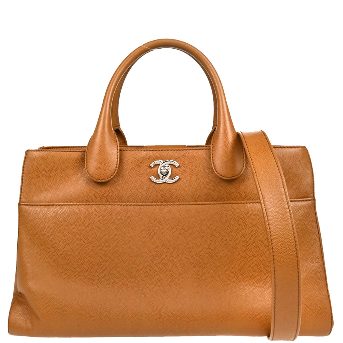 Chanel 2015-2016 Brown Caviar Executive Cerf Tote Bag 2way