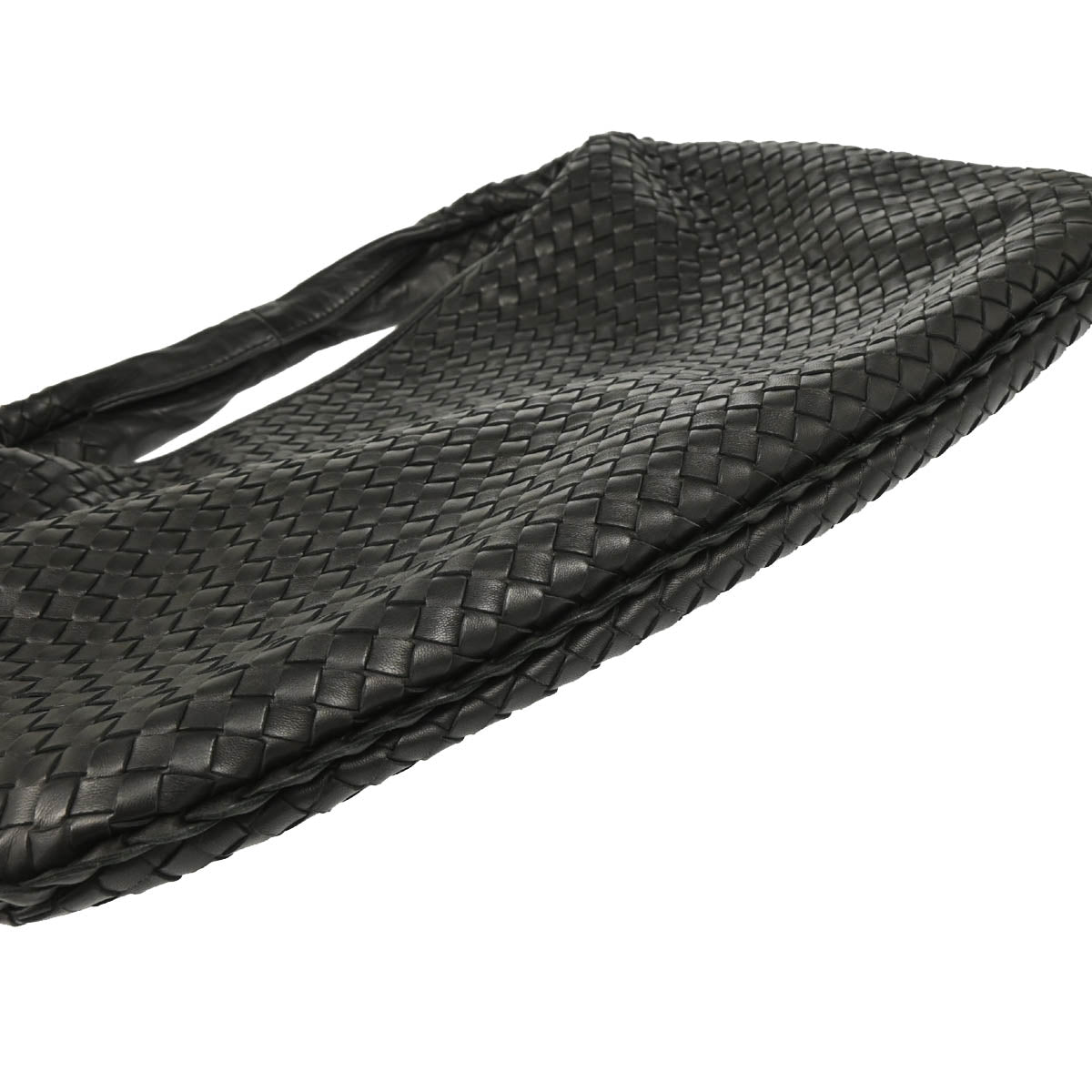 Bottega Veneta Black Intrecciato Hobo Handbag