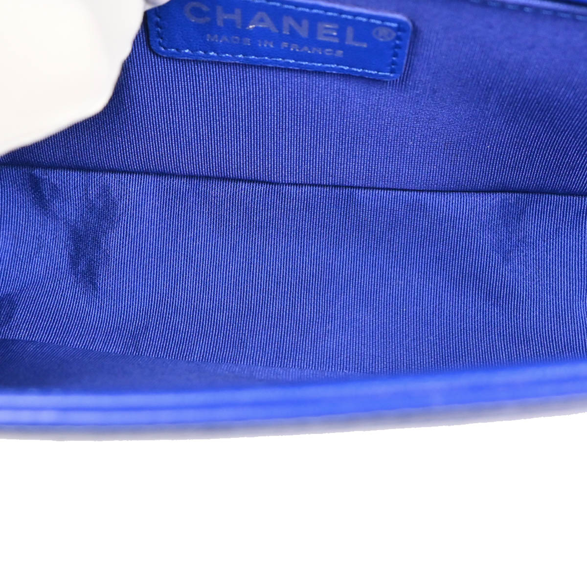 Boy Chanel 2017-2018 Blue Lambskin Chevron Small Chain Shoulder Bag