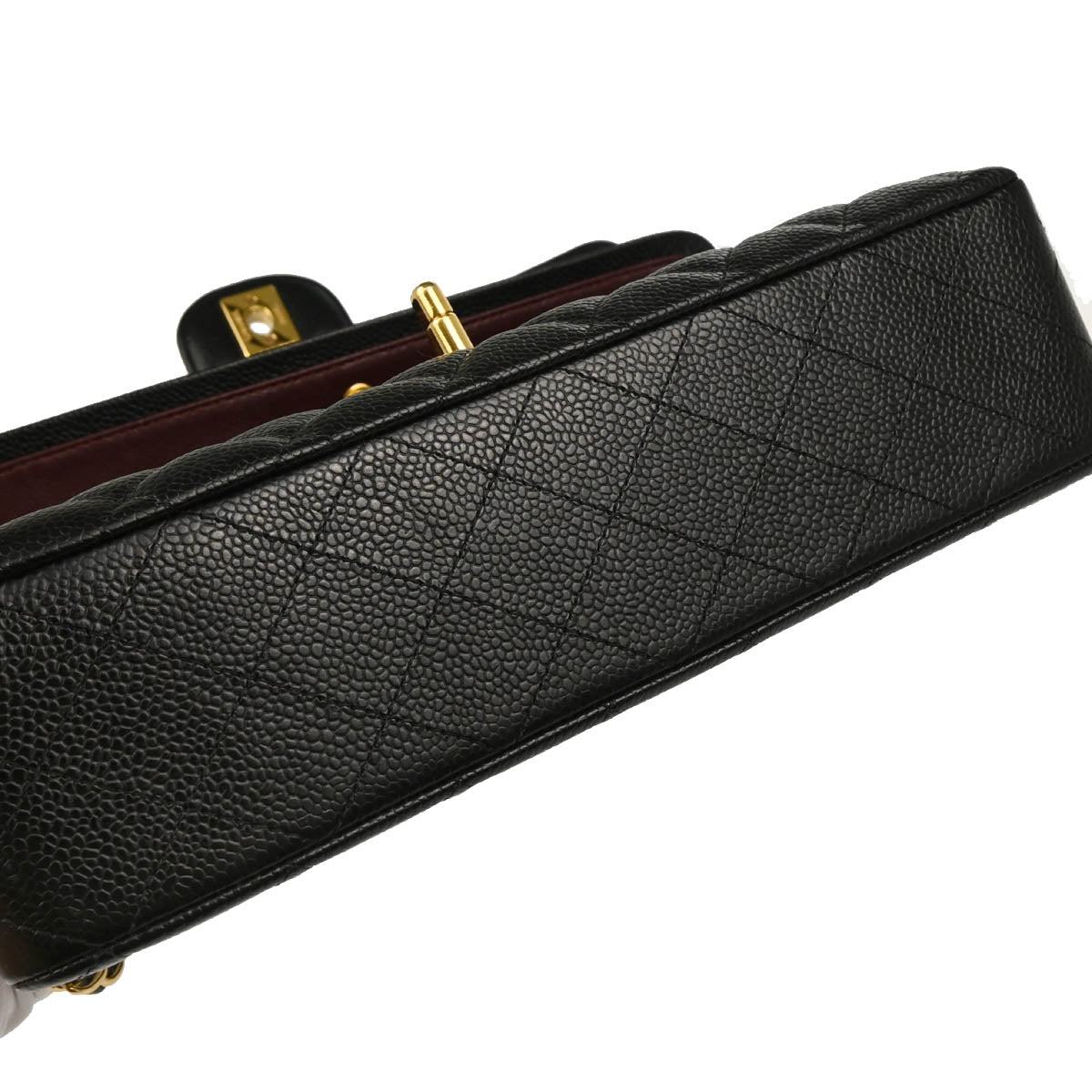 Chanel 2015-2016 Black Caviar Medium Classic Double Flap Shoulder Bag