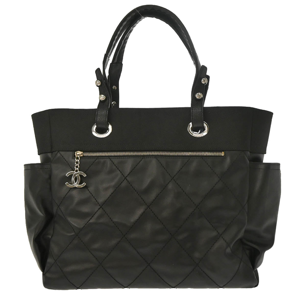 Chanel 2012-2013 Black Leather Paris-Biarritz GM Tote Handbag