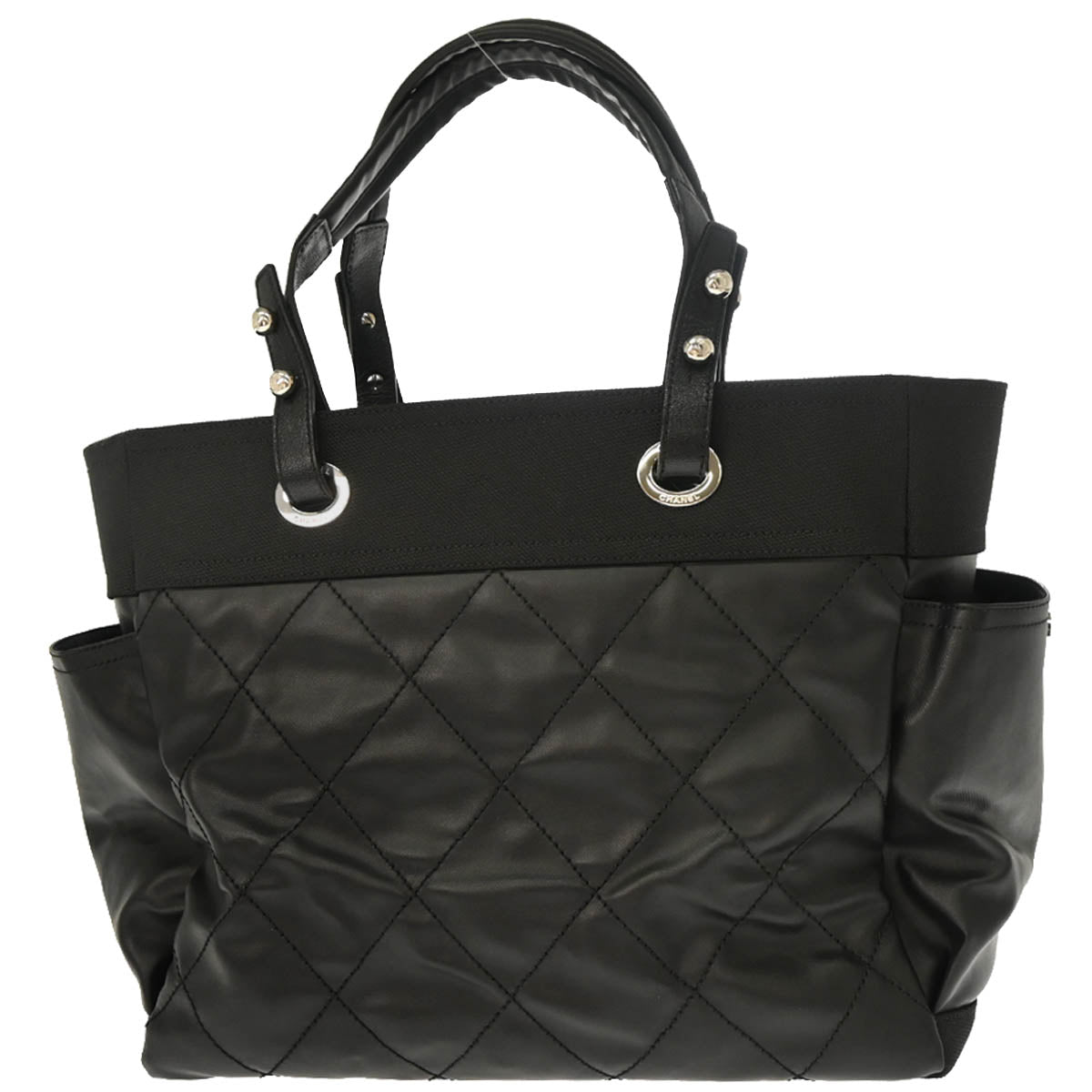 Chanel 2012-2013 Black Leather Paris-Biarritz GM Tote Handbag