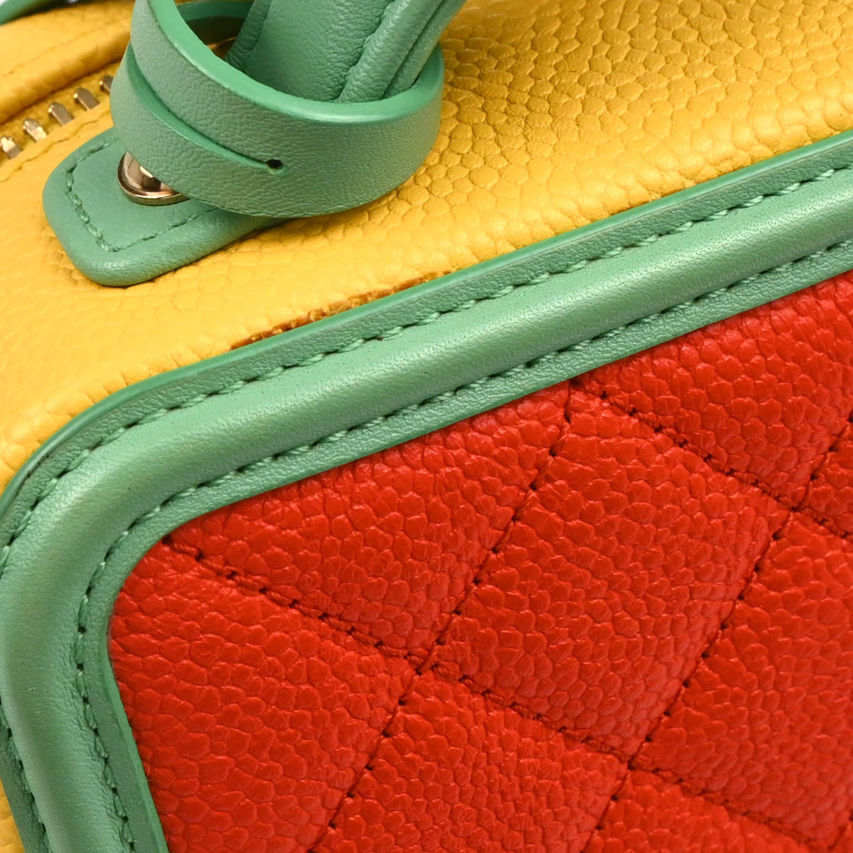Chanel 2019 Yellow Caviar Filigree 2way Shoulder Vanity Handbag