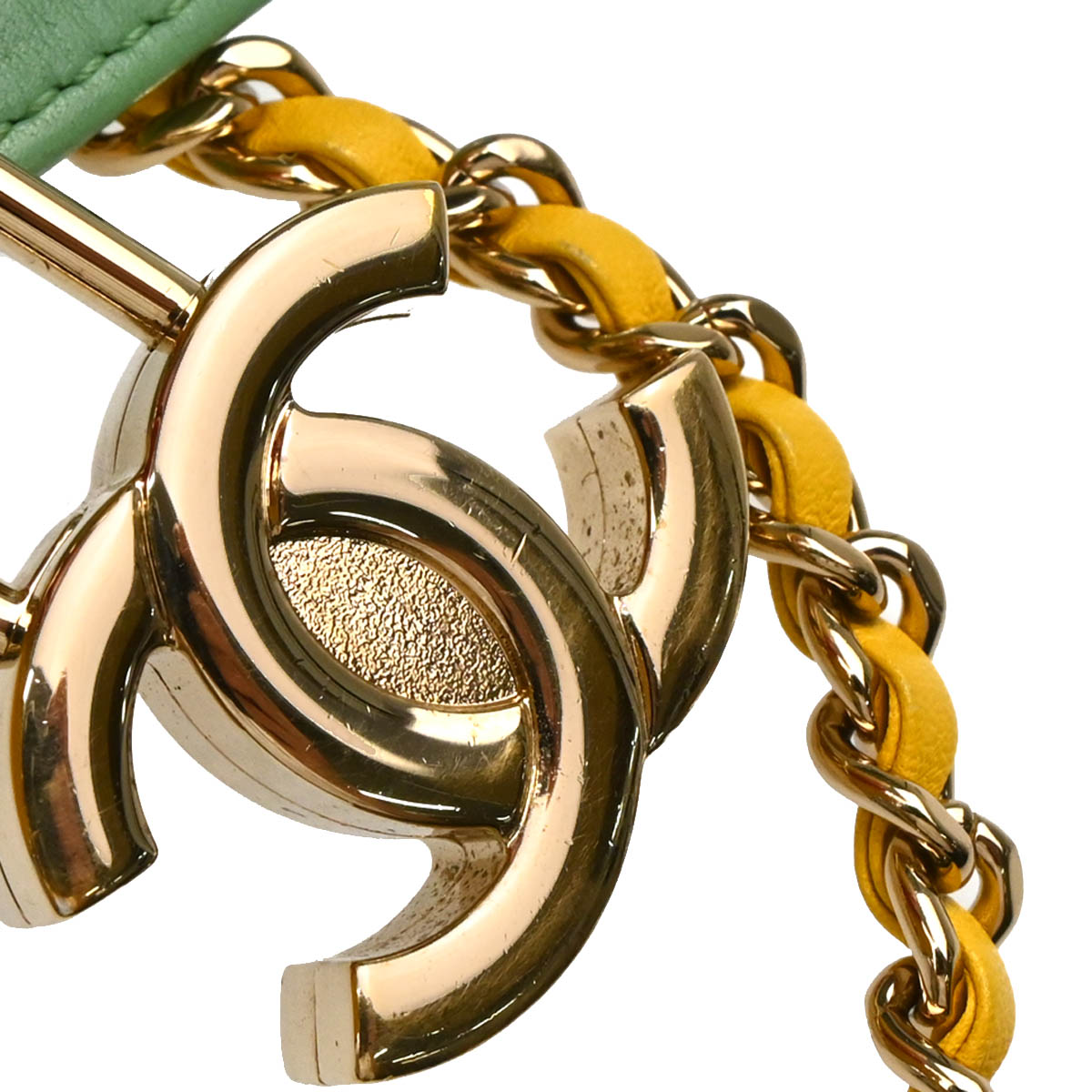 Chanel 2019 Yellow Caviar Filigree 2way Shoulder Vanity Handbag