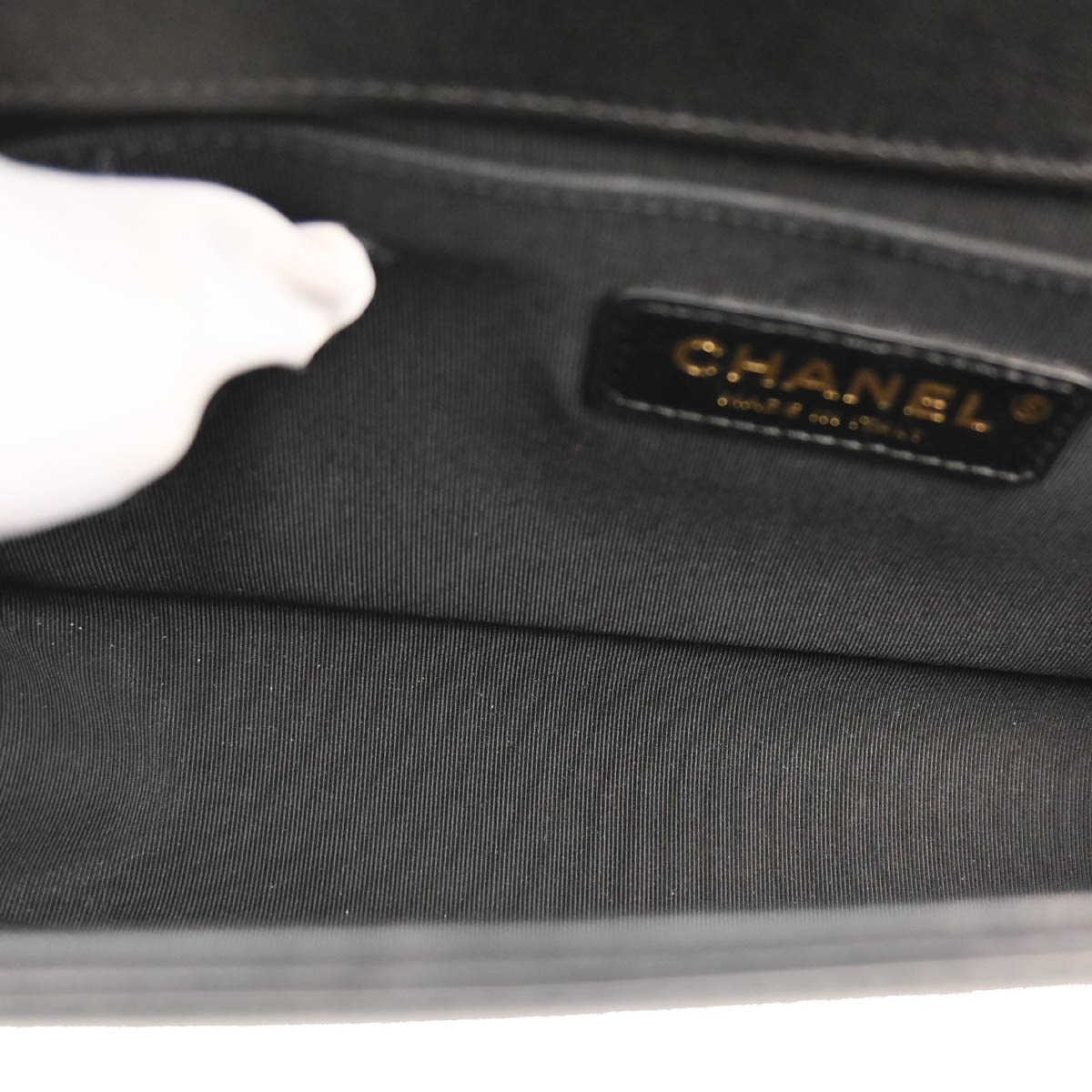 Boy Chanel 2017 Black Gold Lambskin Medium Shoulder Bag
