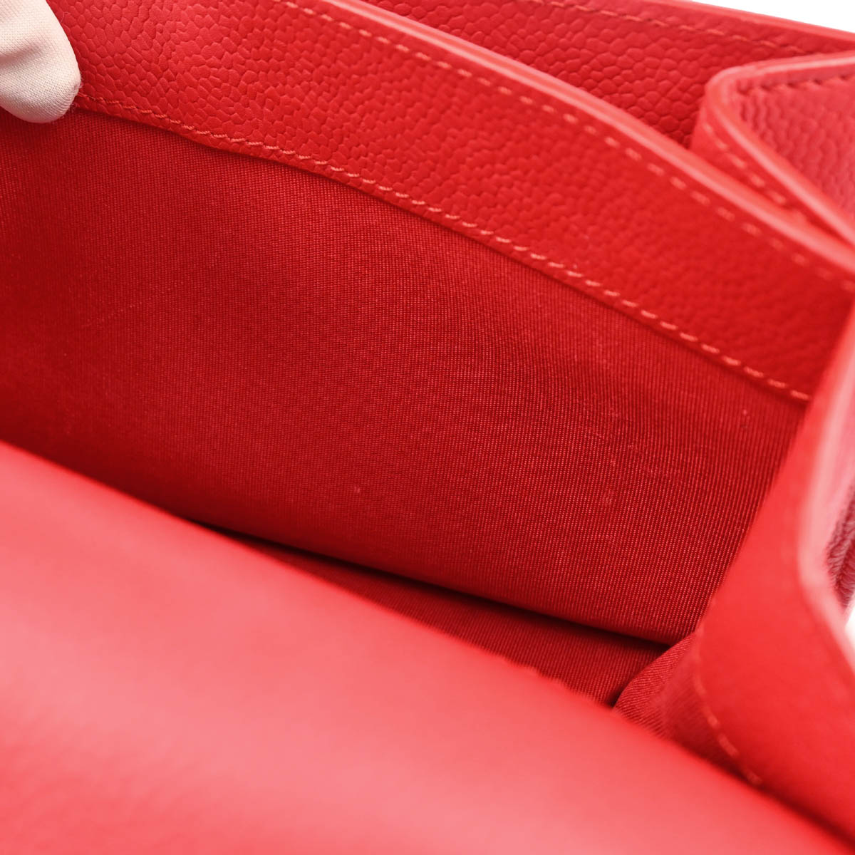 Chanel 2017 Red Caviar Half Coco CC Box Shoulder Bag