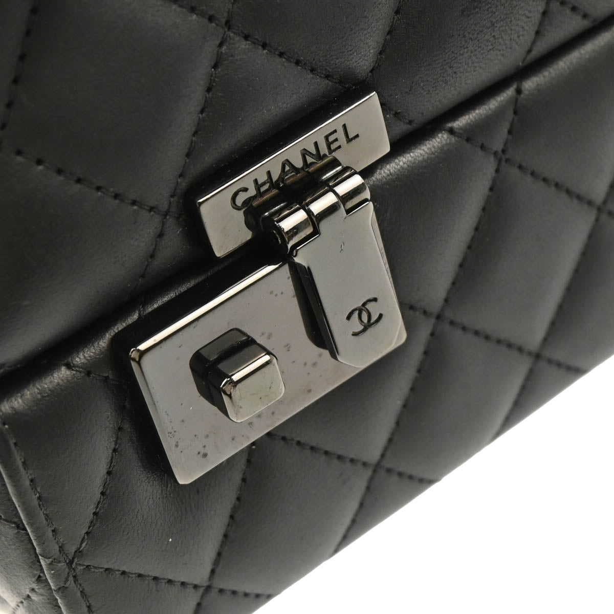 Chanel 2016-2017 Black Lambskin Cockpit Flap Shoulder Bag