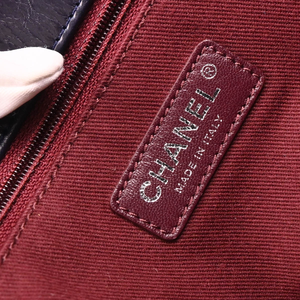 Chanel 2015-2016 Navy Lambskin Shoulder Bag