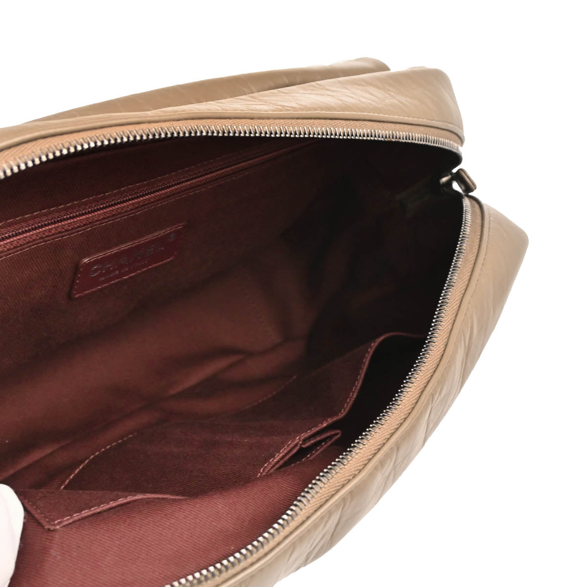 Chanel 2013-2014 Brown Calfskin Duo Color Shoulder Bag