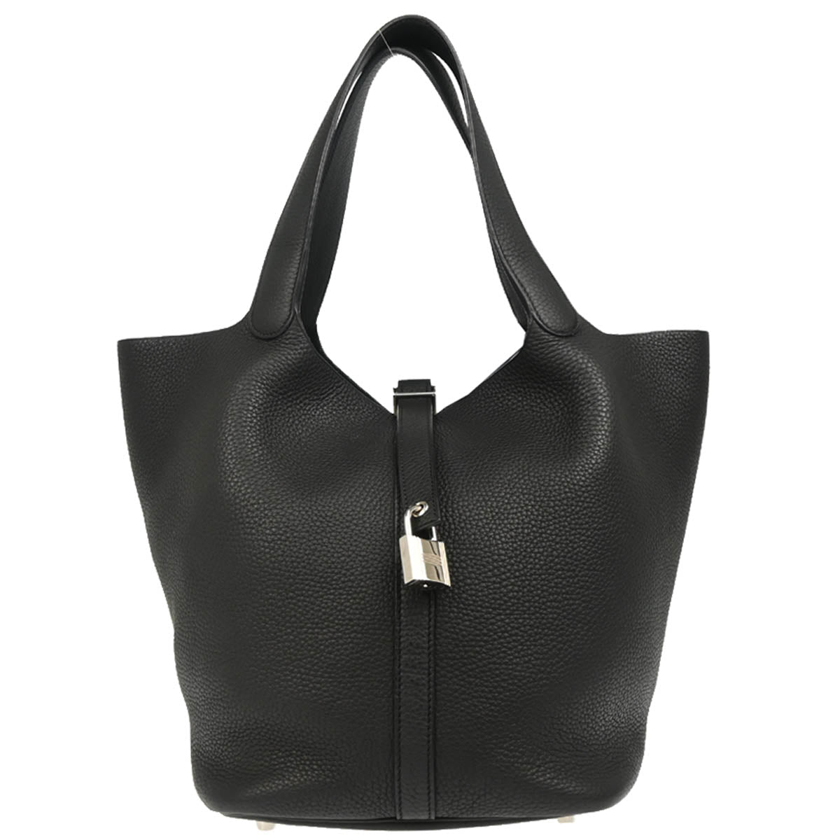 Hermes 2019 Black Taurillon Clemence Picotin Lock 26 GM Handbag