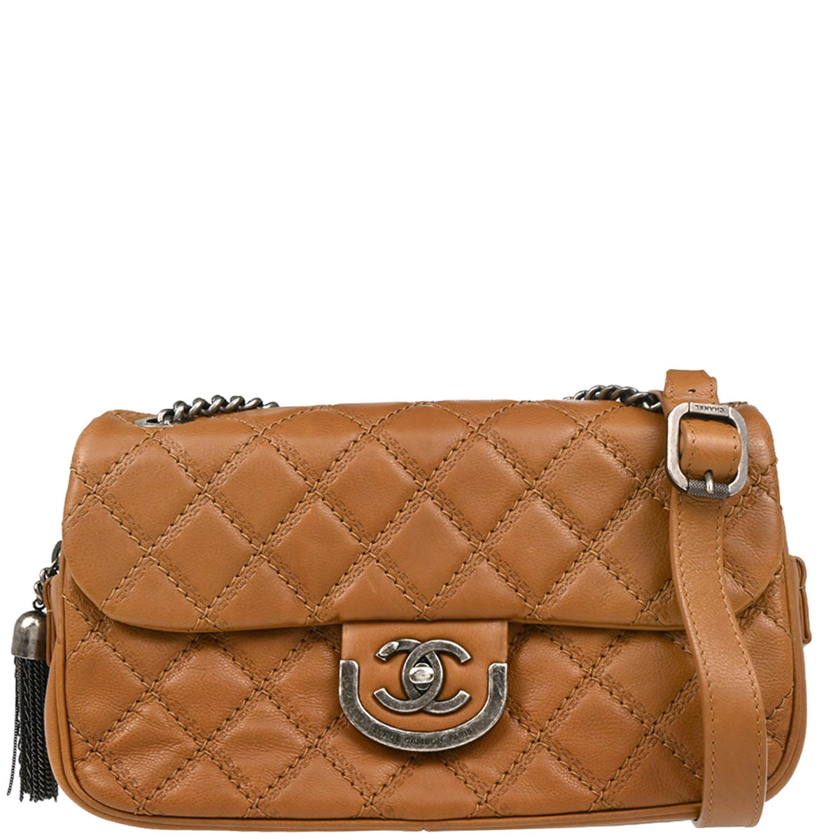 Chanel 2013-2014 Brown Calfskin Coco Sporran Shoulder Bag