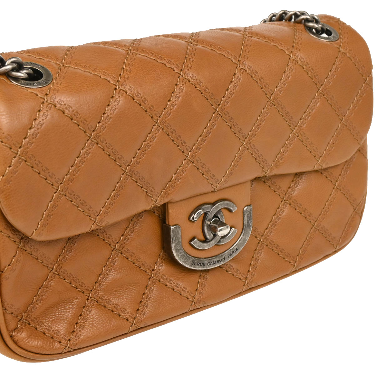 Chanel 2013-2014 Brown Calfskin Coco Sporran Shoulder Bag