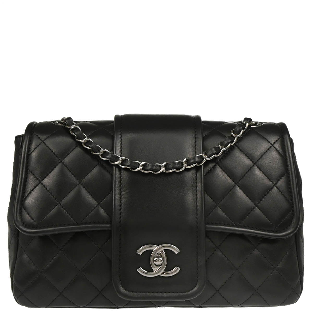Chanel 2017 Black Lambskin Elementary Chic Shoulder Bag