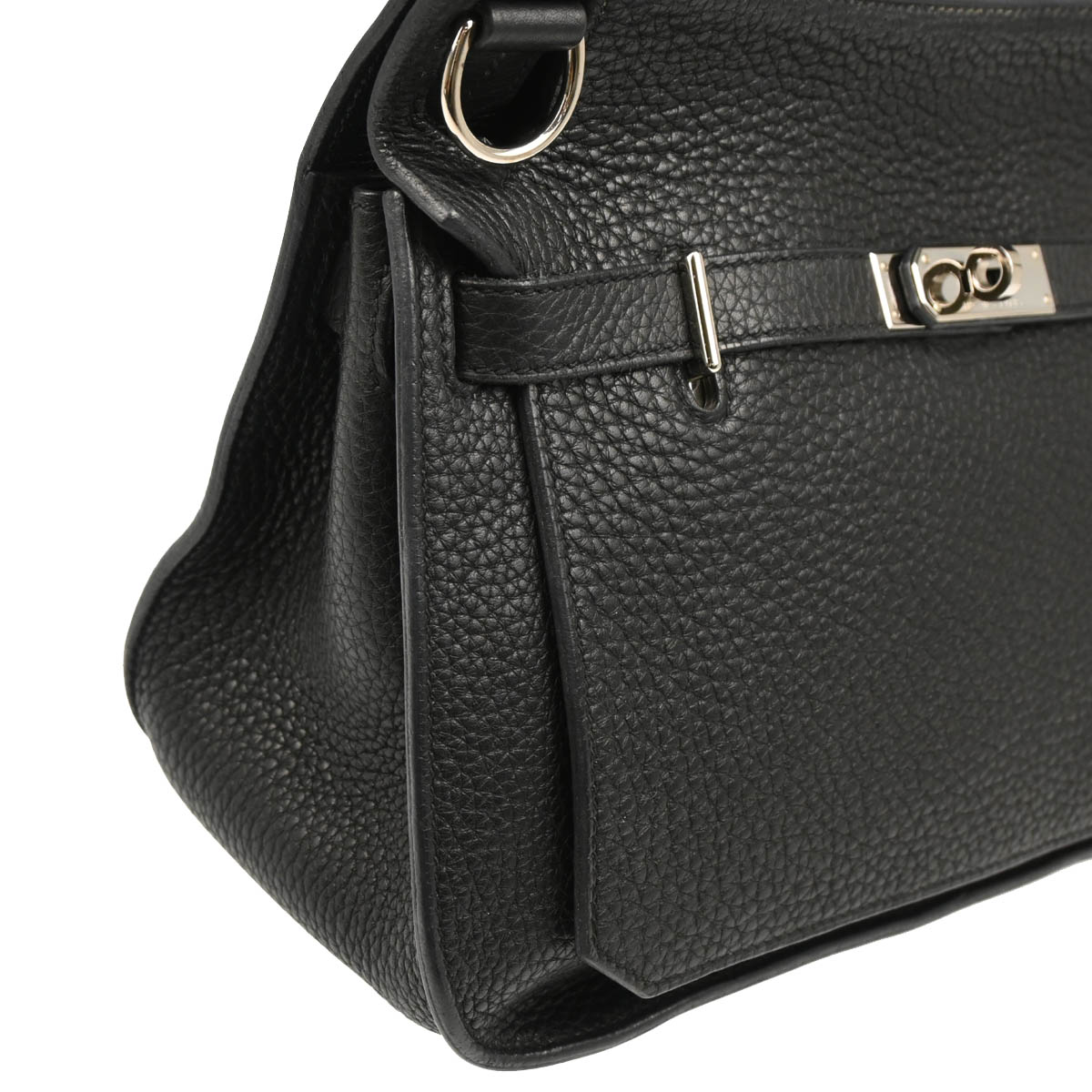 Hermes 2010 Black Taurillon Clemence Jypsiere 28 Shoulder Bag