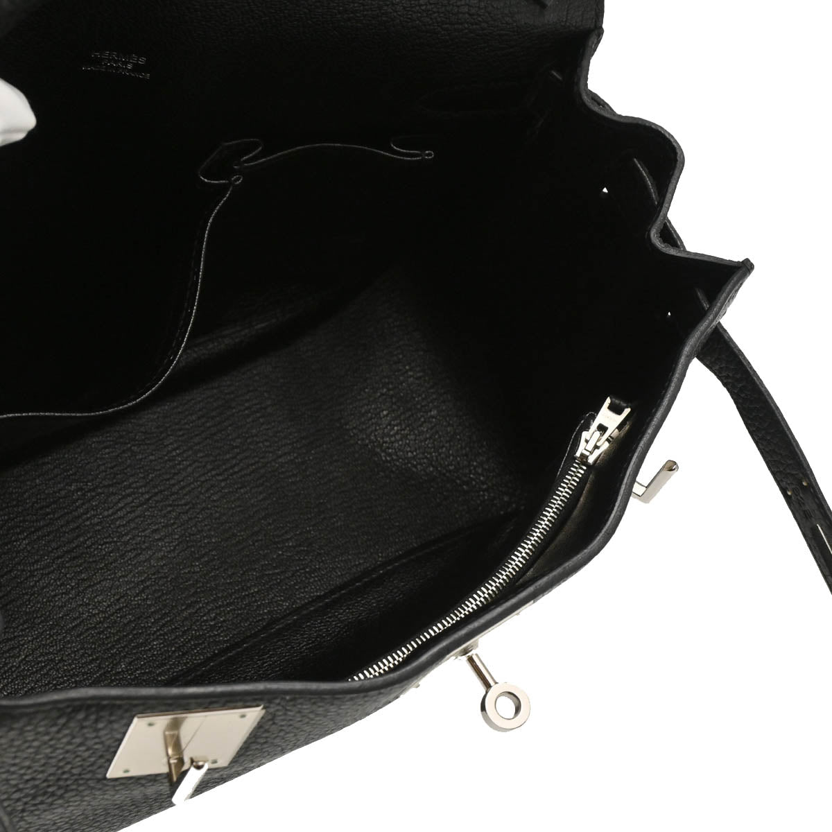 Hermes 2010 Black Taurillon Clemence Jypsiere 28 Shoulder Bag