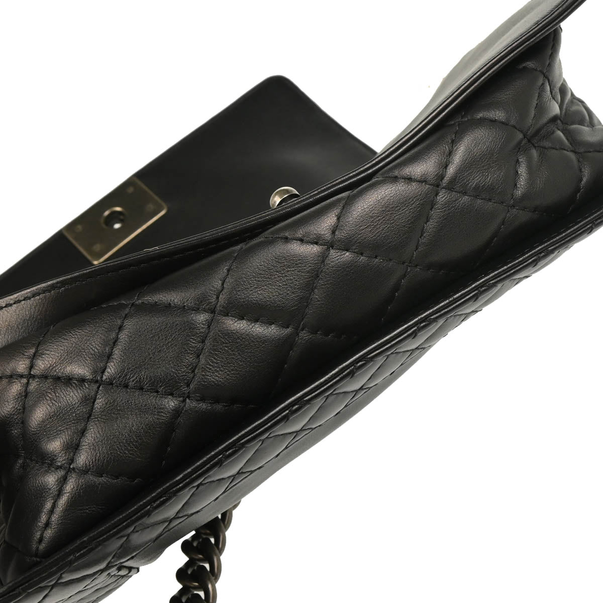 Boy Reverso Chanel 2013-2014 Black Lambskin Medium Shoulder Bag