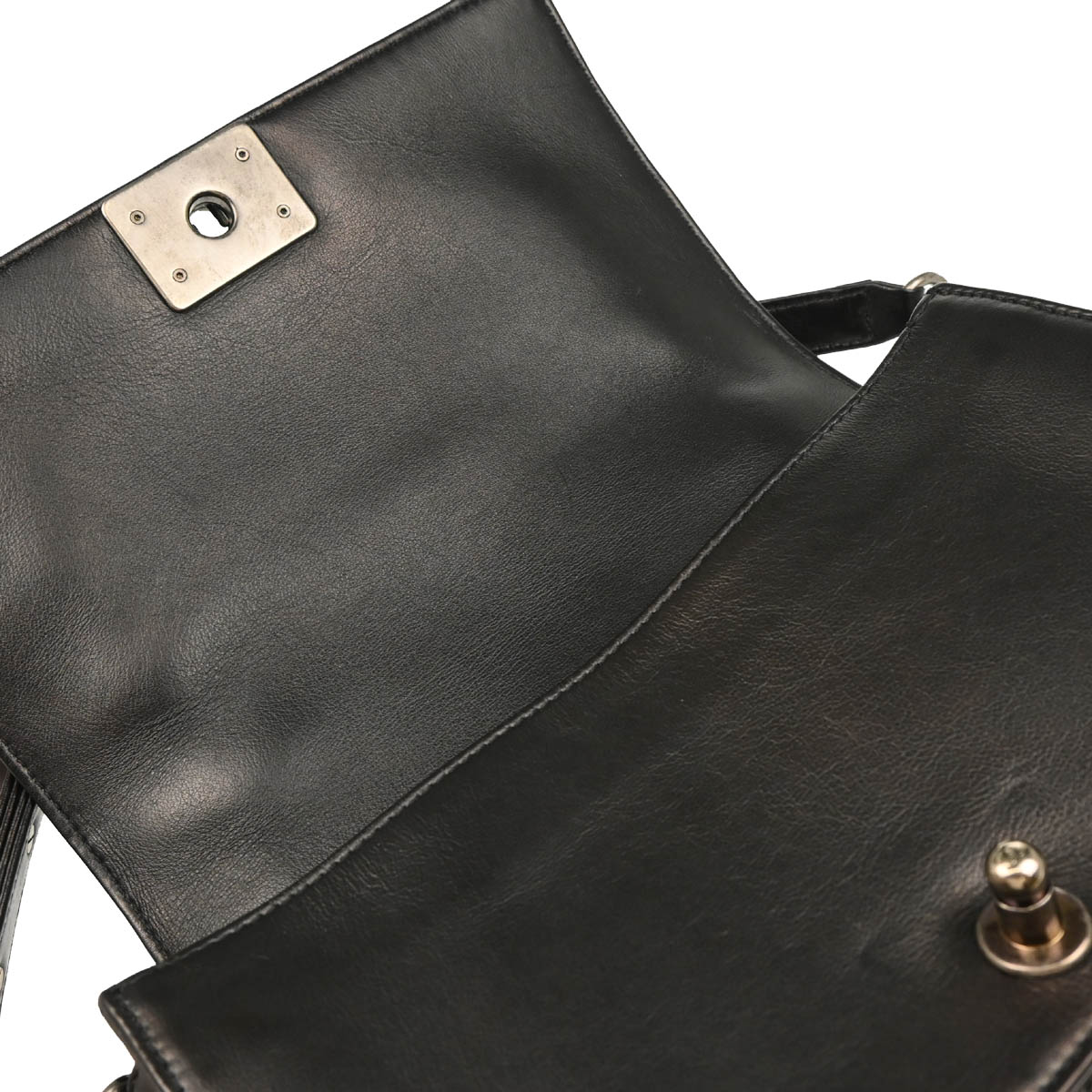 Boy Reverso Chanel 2013-2014 Black Lambskin Medium Shoulder Bag