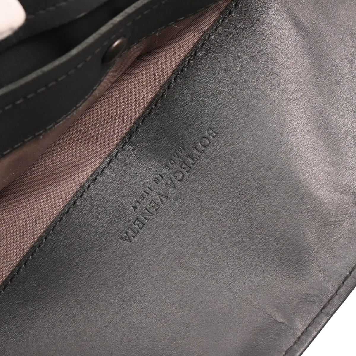 Bottega Veneta Gray Intrecciato Messenger Bag