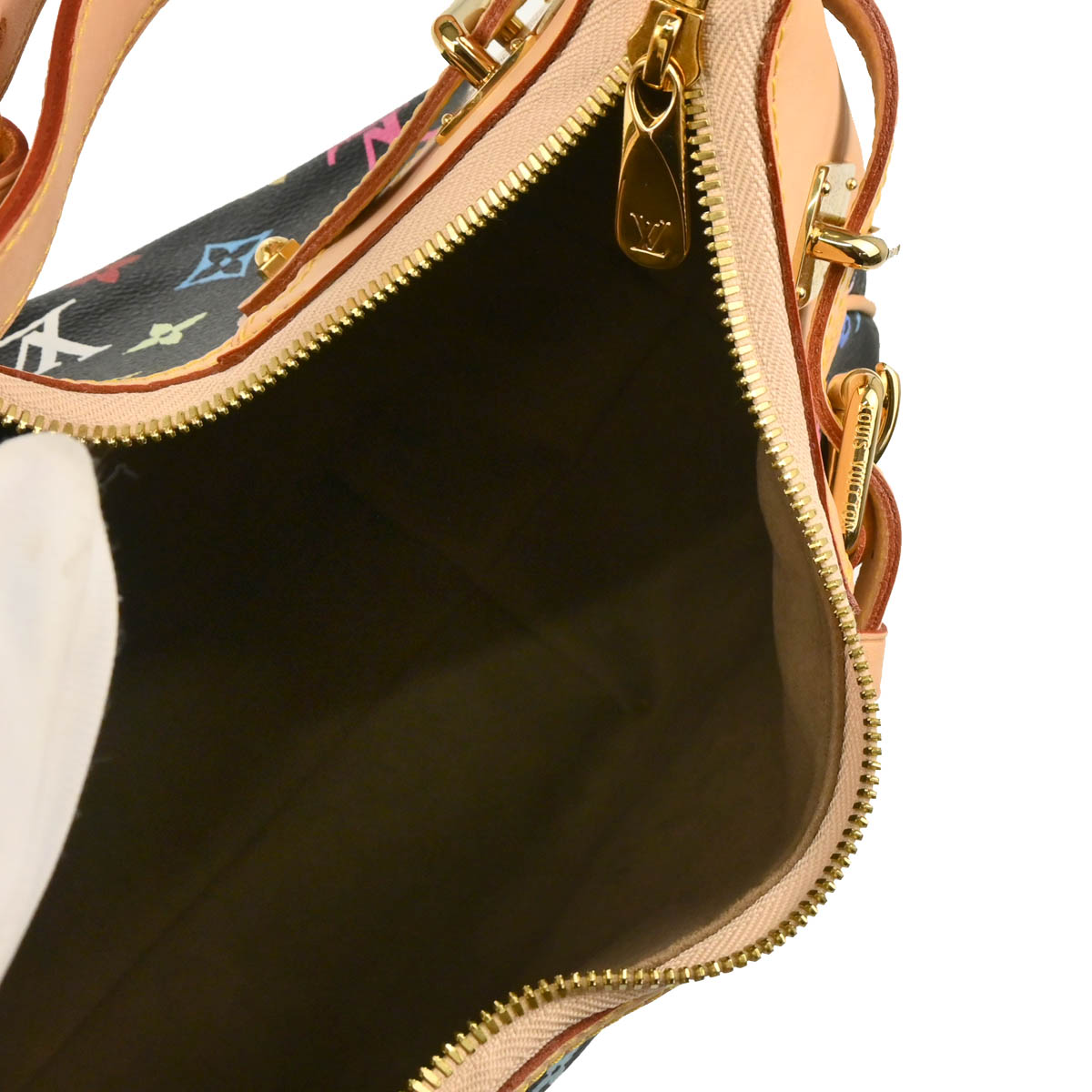 Louis Vuitton 2010 Black Monogram Multicolor Greta Shoulder Bag M40196