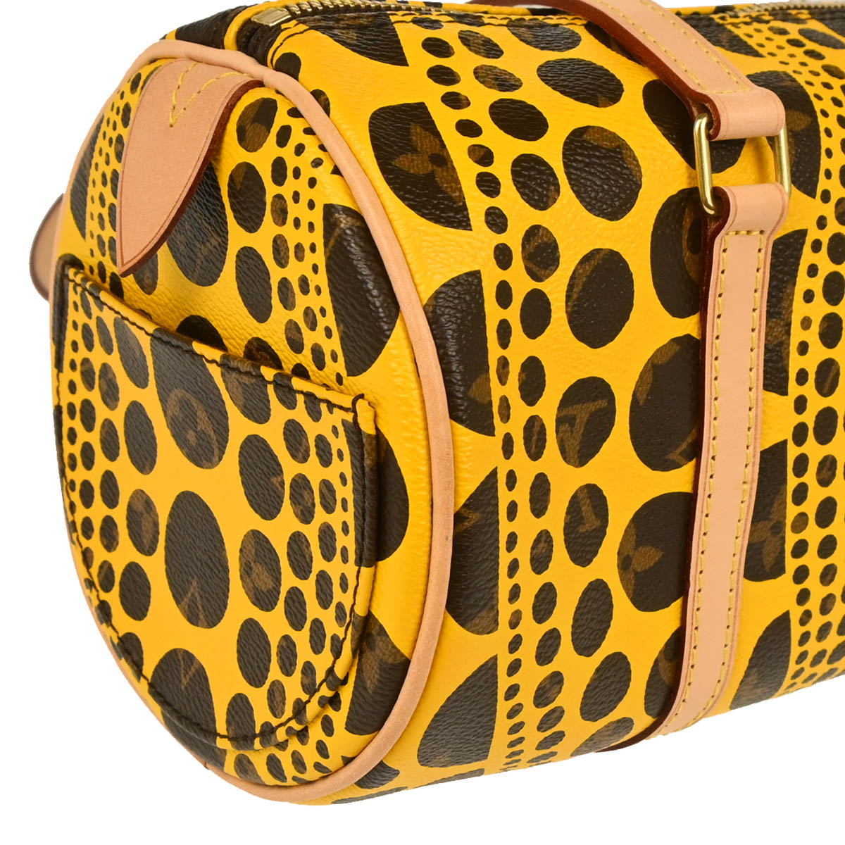 Louis Vuitton 2012 Yellow Pumpkin Dot Papillon 30 Handbag M40688