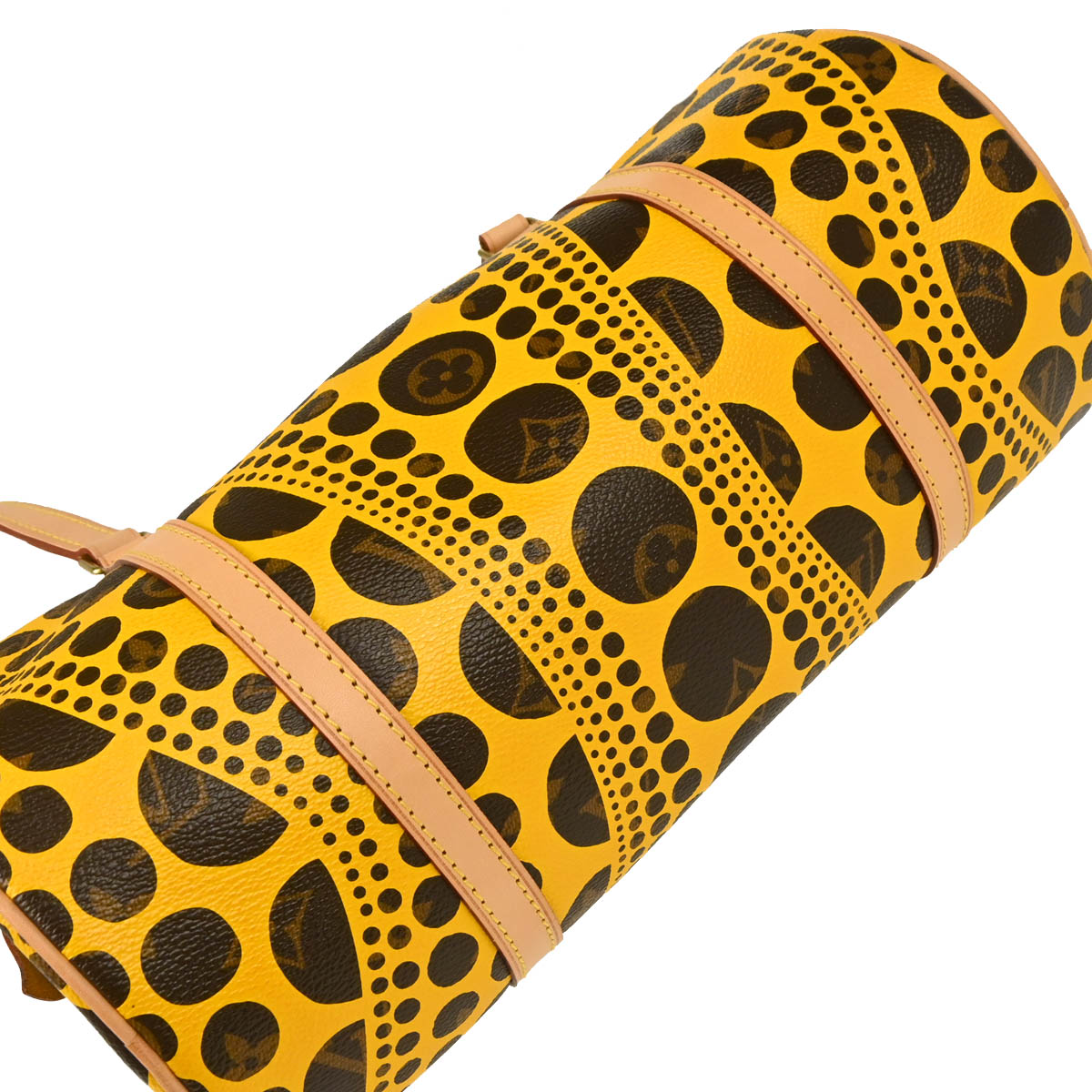 Louis Vuitton 2012 Yellow Pumpkin Dot Papillon 30 Handbag M40688