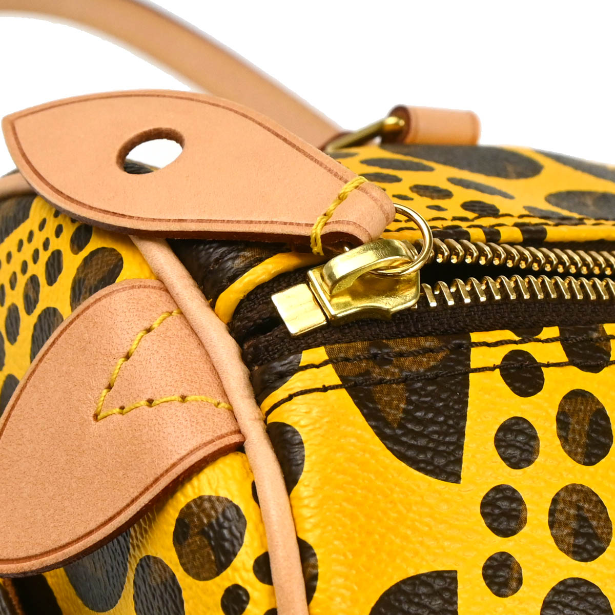 Louis Vuitton 2012 Yellow Pumpkin Dot Papillon 30 Handbag M40688