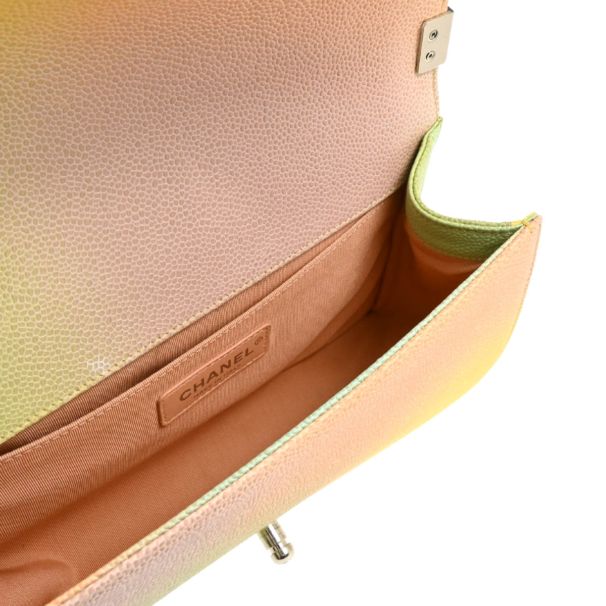 Boy Chanel 2018 Pastel Rainbow Caviar Medium Shoulder Bag