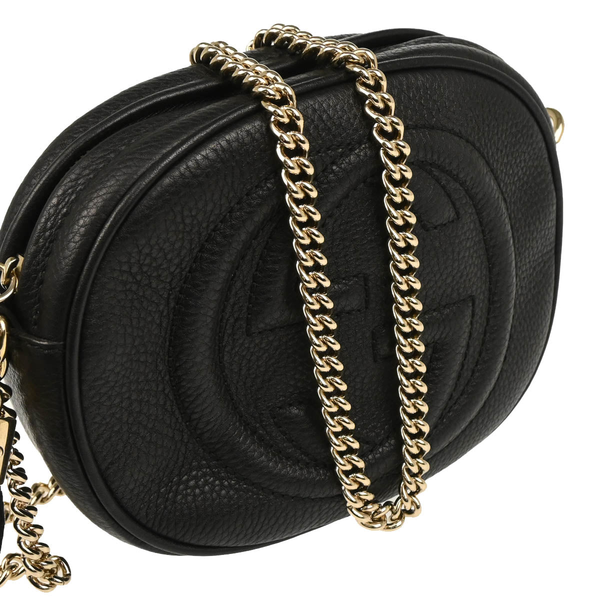 Gucci Black Leather Fringe Shoulder Bag