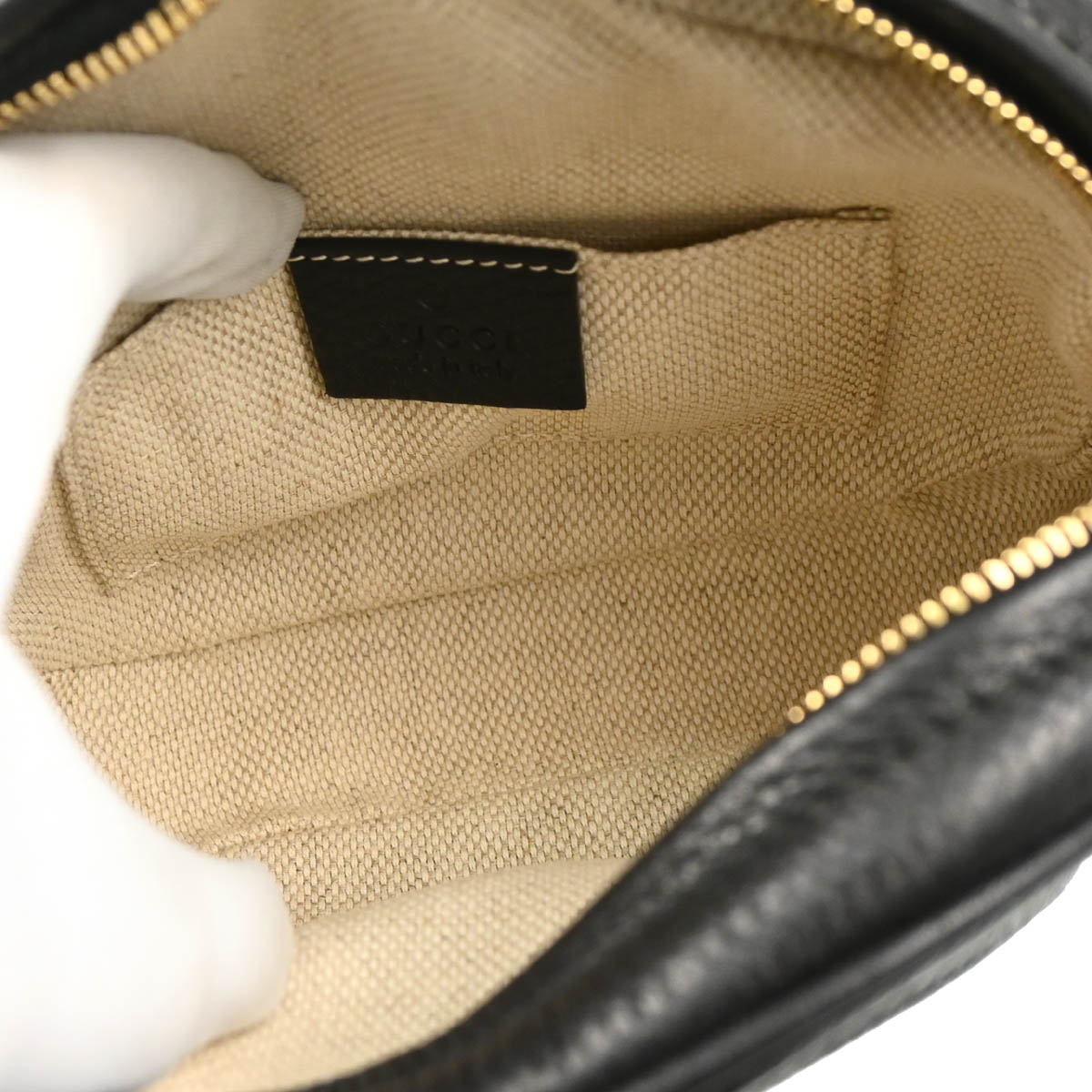 Gucci Black Leather Fringe Shoulder Bag