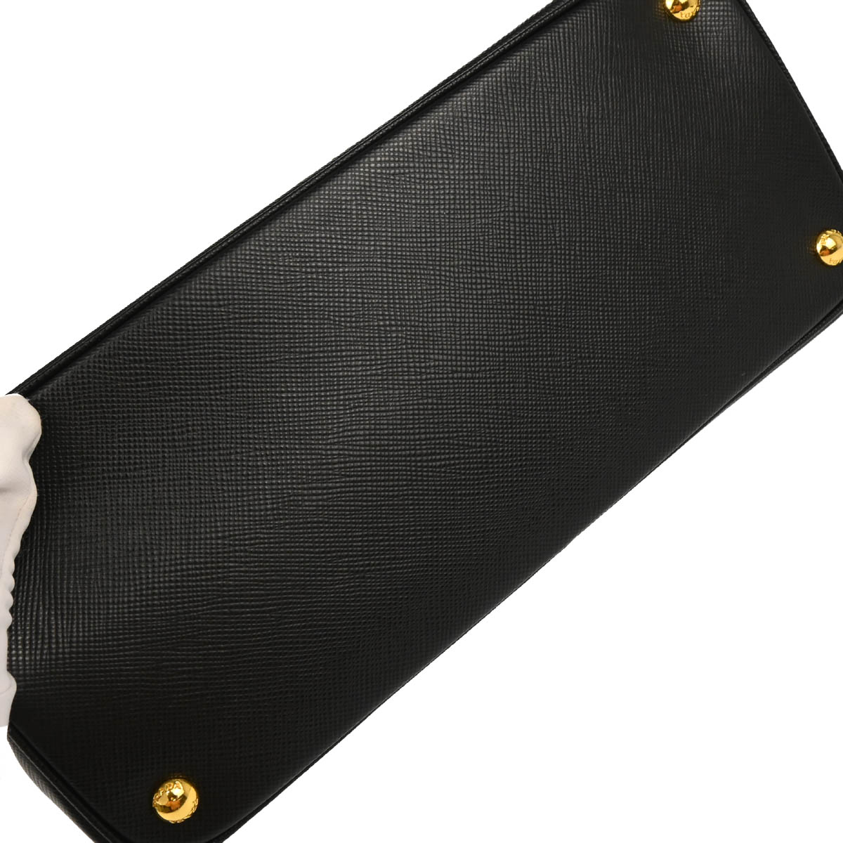 Prada Black Leather 2way Shoulder Tote Handbag