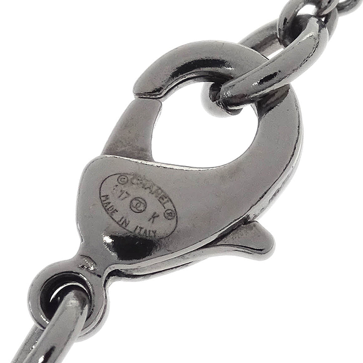 Chanel Star Chain Necklace Pendant Rhinestone Silver B17K