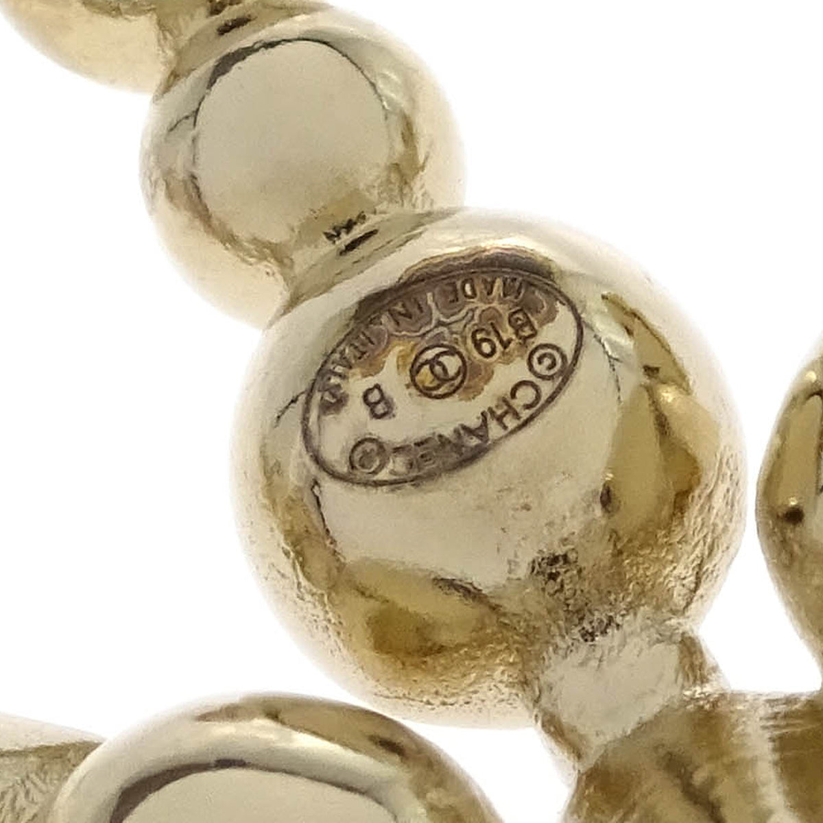 Chanel Snowflake Dangle Earrings Clip-On Gold Rhinestone B19B