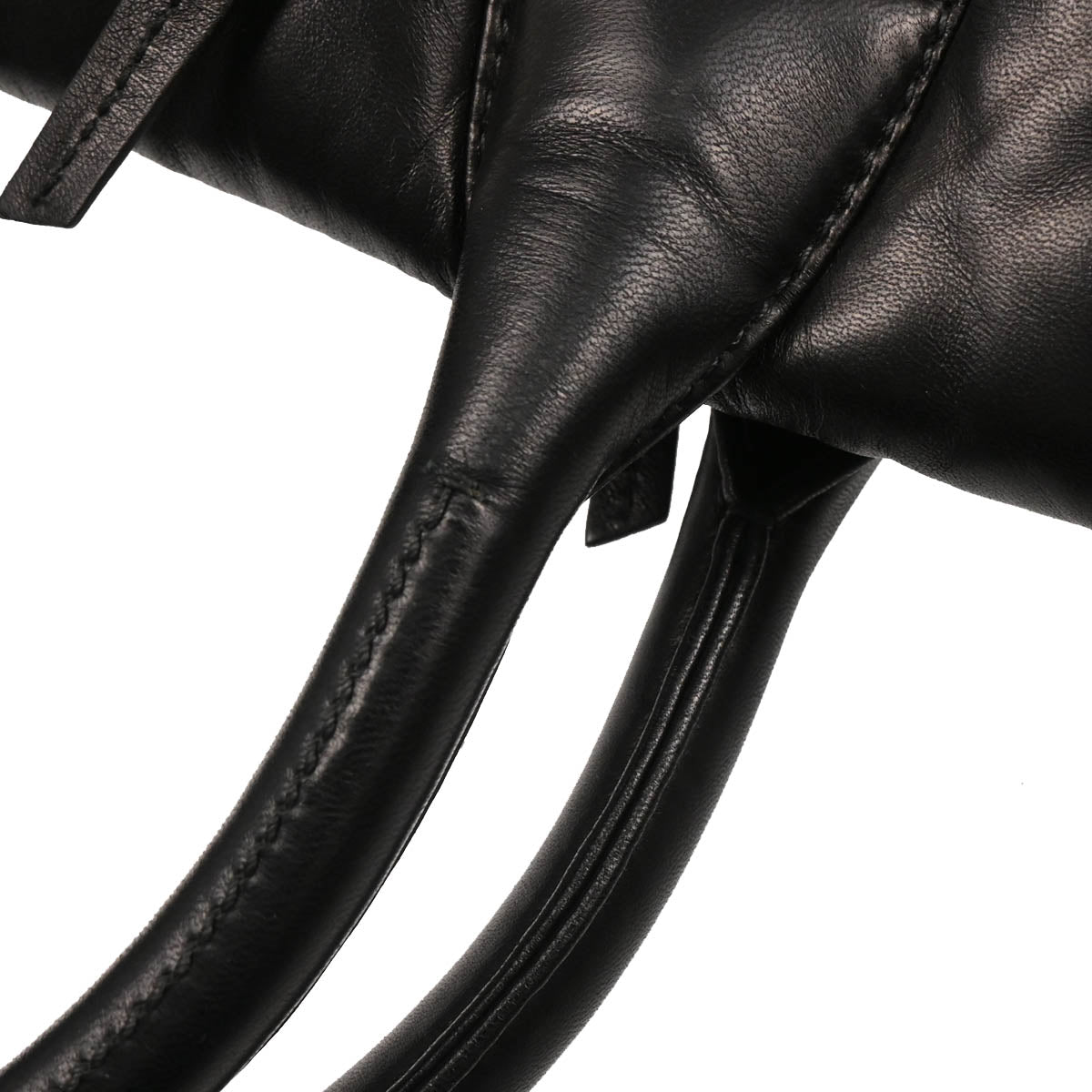 Prada Black Leather Bomber 2way Shoulder Handbag
