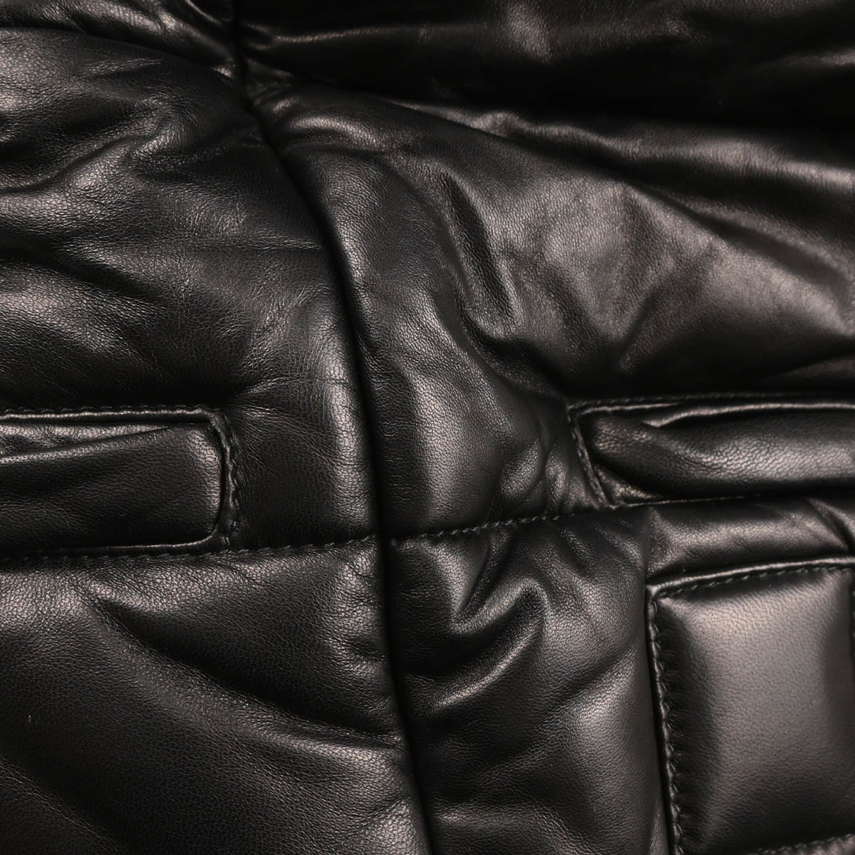 Prada Black Leather Bomber 2way Shoulder Handbag