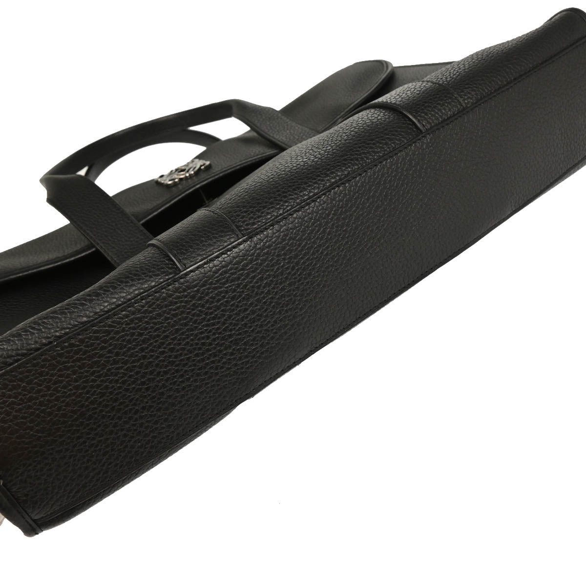 Loewe Black Leather Turnlock Business Handbag