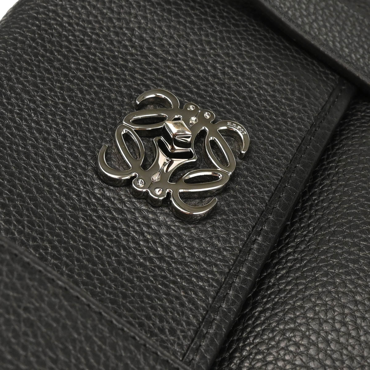 Loewe Black Leather Turnlock Business Handbag