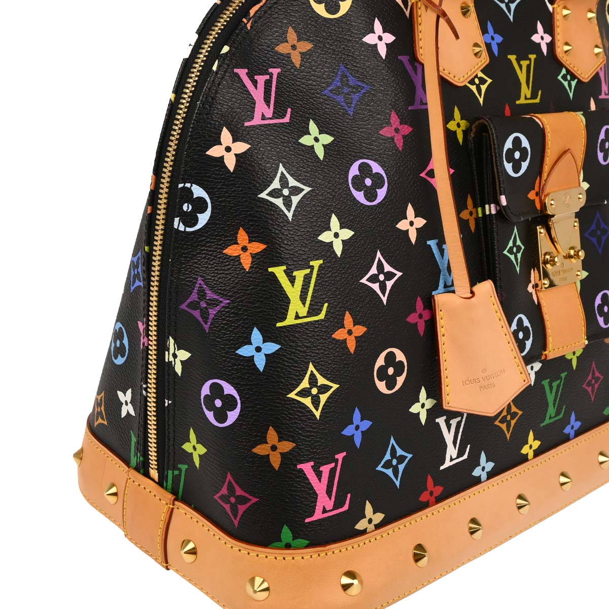 Louis Vuitton Black Monogram Multicolor Alma GM Handbag M40442