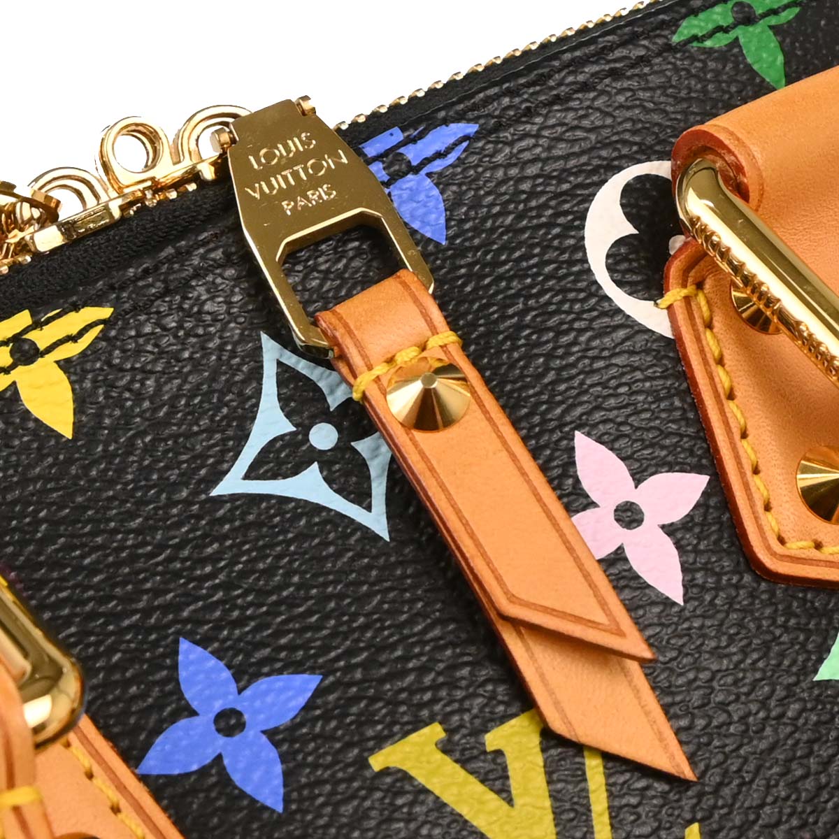 Louis Vuitton Black Monogram Multicolor Alma GM Handbag M40442
