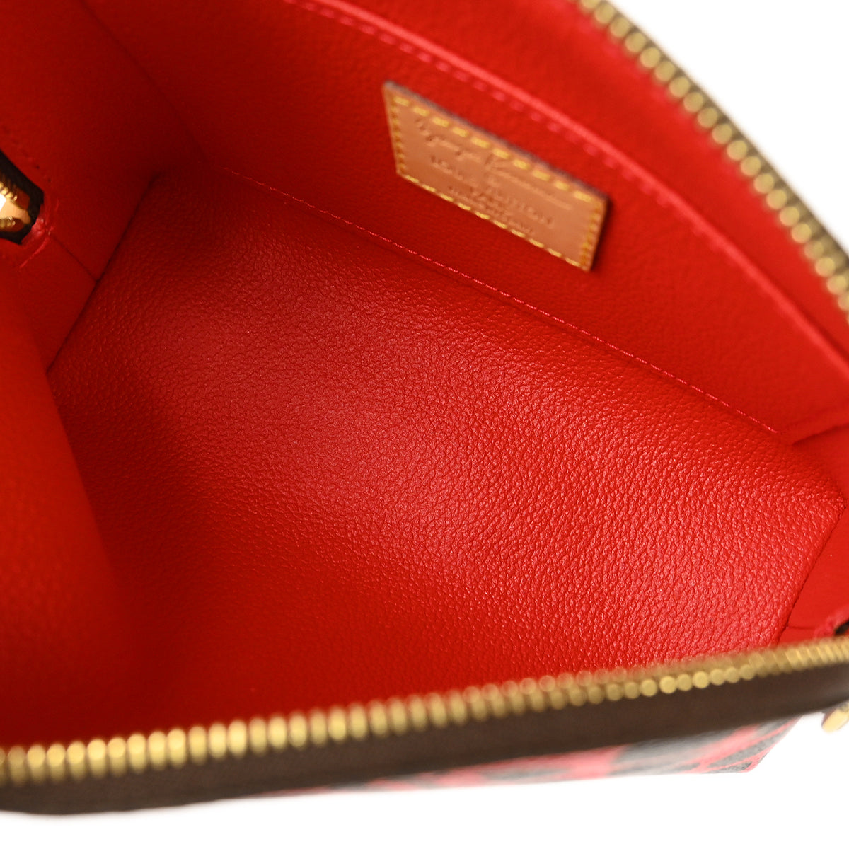Louis Vuitton 2012 Red Monogram Pumpkin Dot Pochette Cosmetic M47347