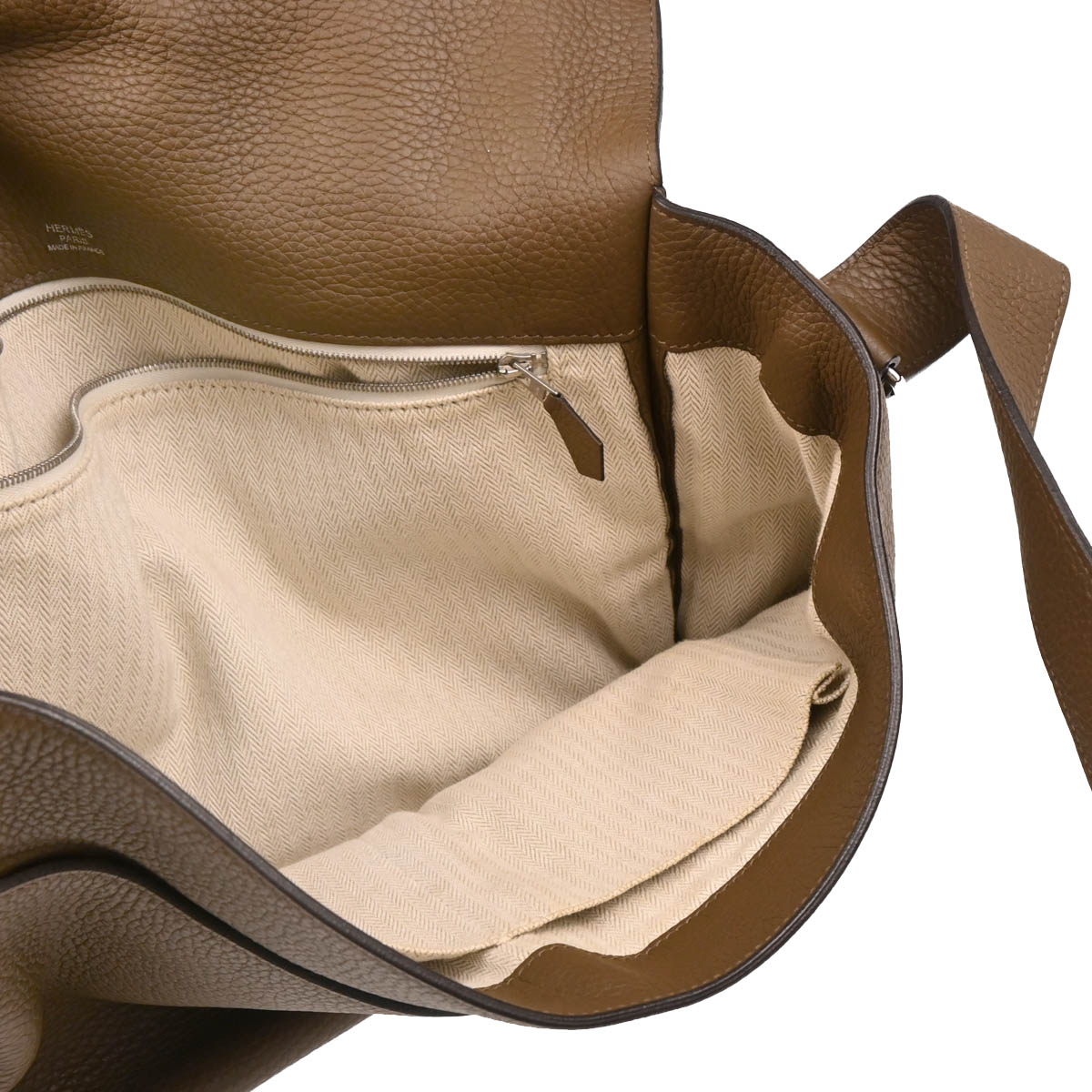 Hermes 2013 Taupe Gray Taurillon Clemence Alfred 35 Messenger Bag