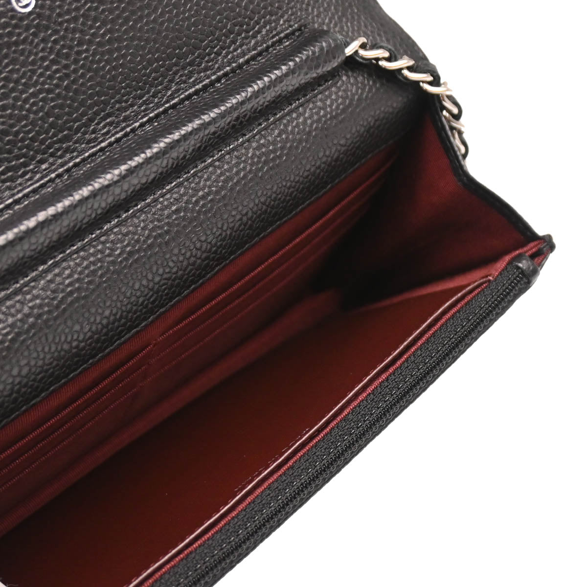 Chanel Black Caviar Classic WOC Wallet on Chain Shoulder Bag