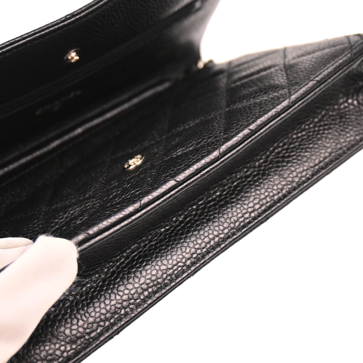 Chanel Black Caviar Classic WOC Wallet on Chain Shoulder Bag