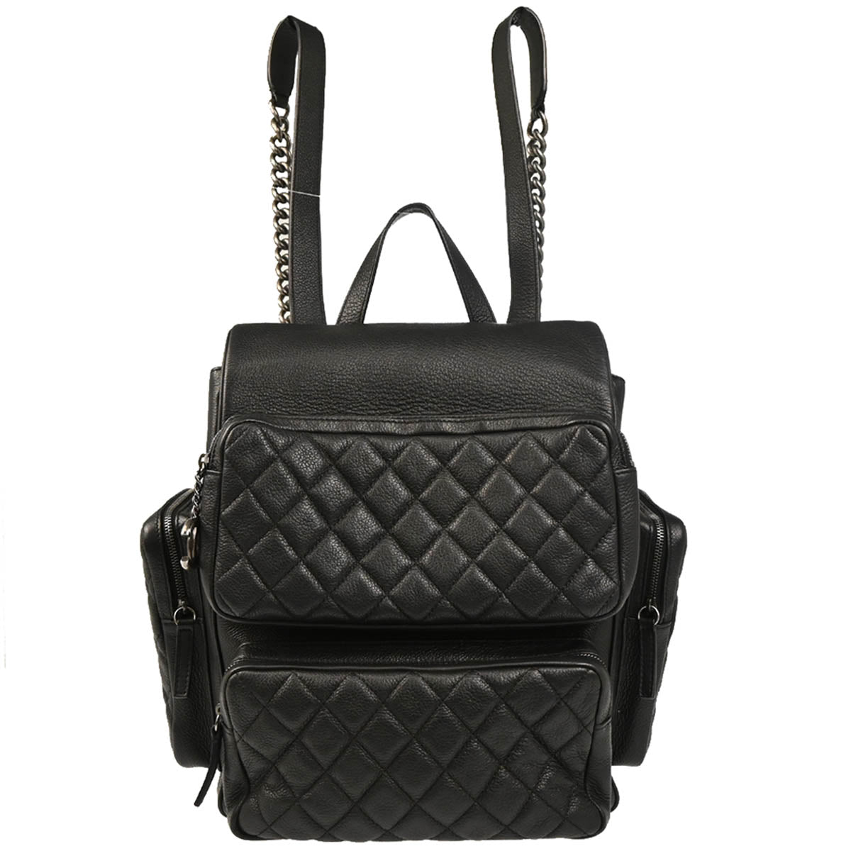 Chanel 2016-2017 Black Caviar Casual Rock Backpack