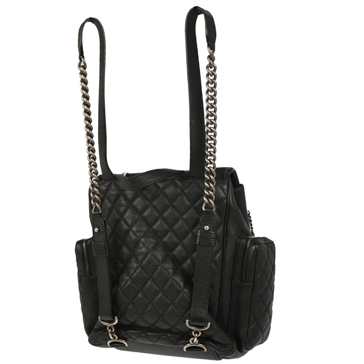 Chanel 2016-2017 Black Caviar Casual Rock Backpack