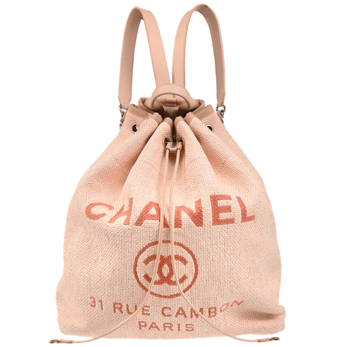 Chanel Pink Deauville Bucket Backpack