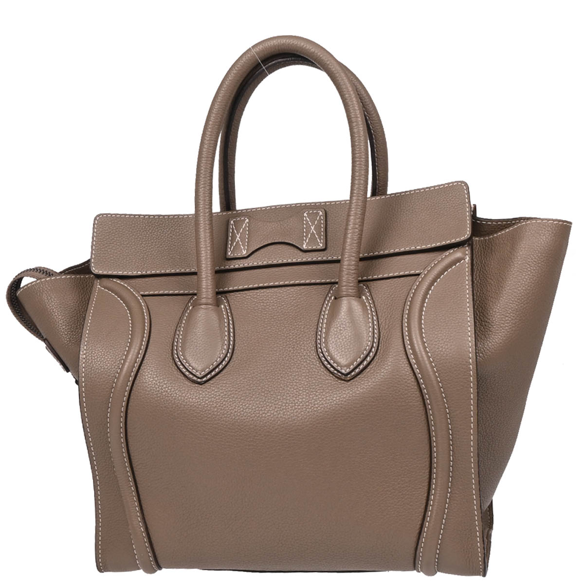 Celine Brown Leather Mini Luggage Handbag
