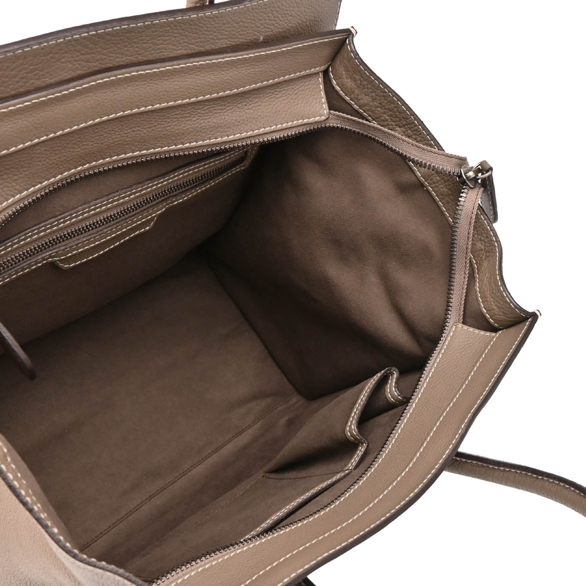 Celine Brown Leather Mini Luggage Handbag