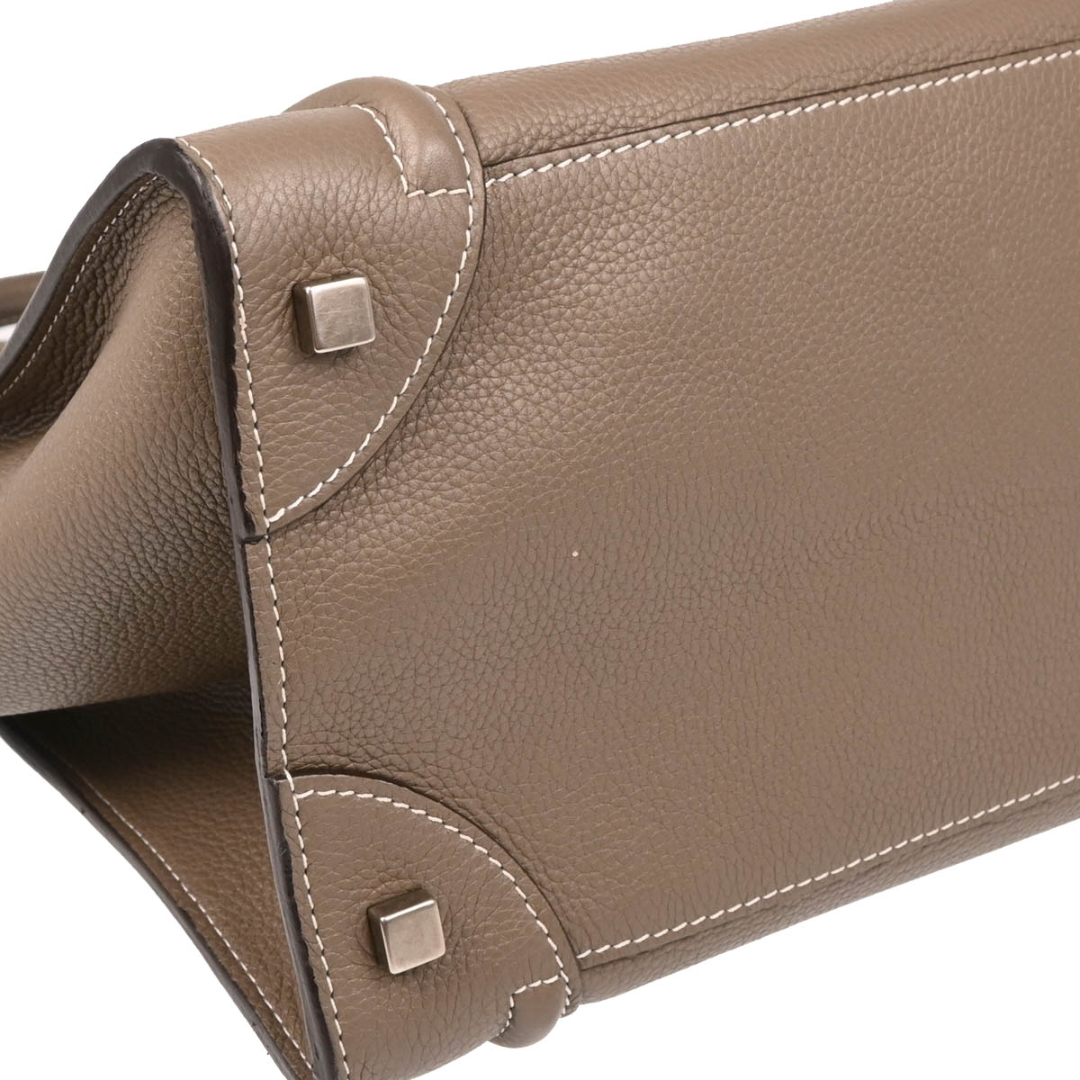Celine Brown Leather Mini Luggage Handbag