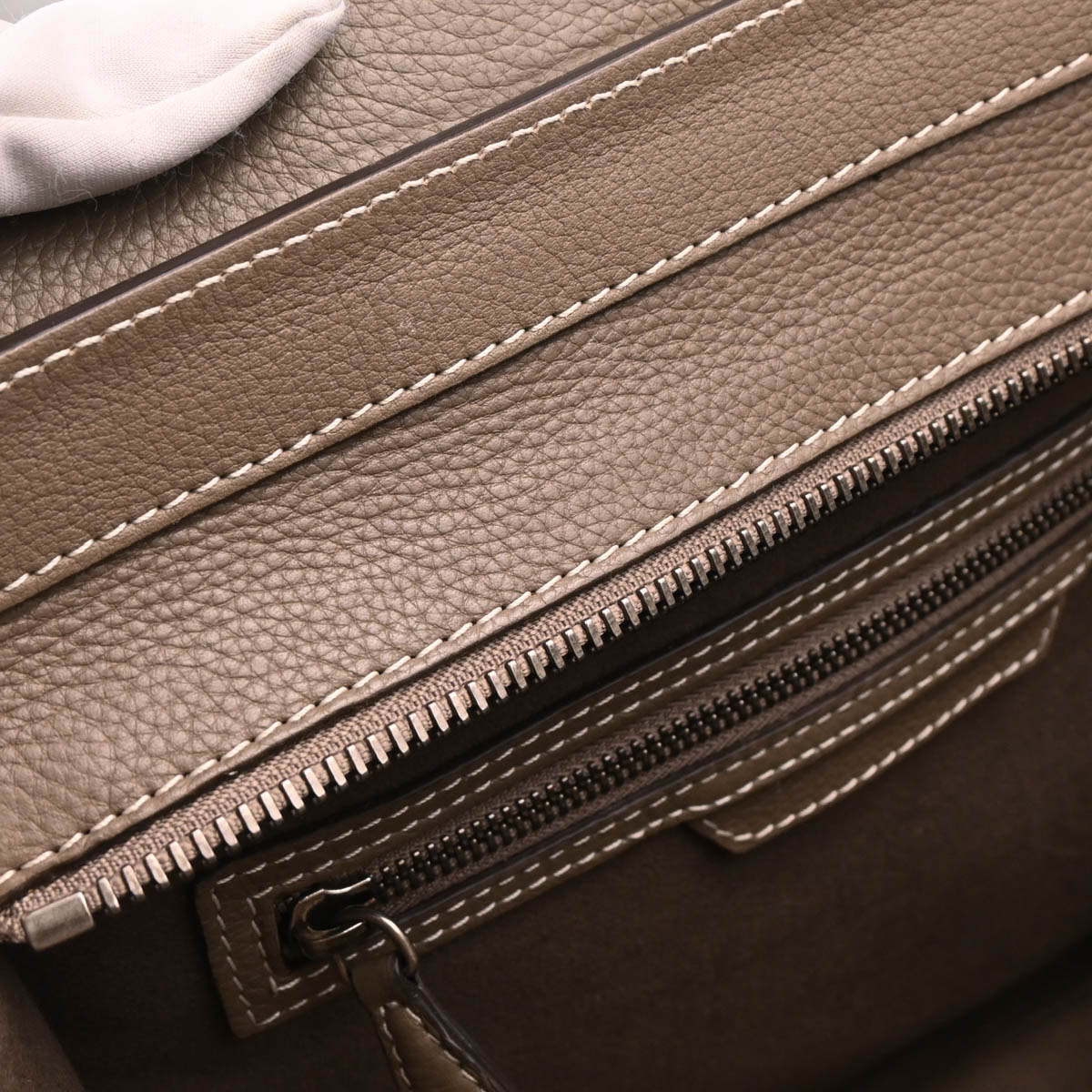 Celine Brown Leather Mini Luggage Handbag