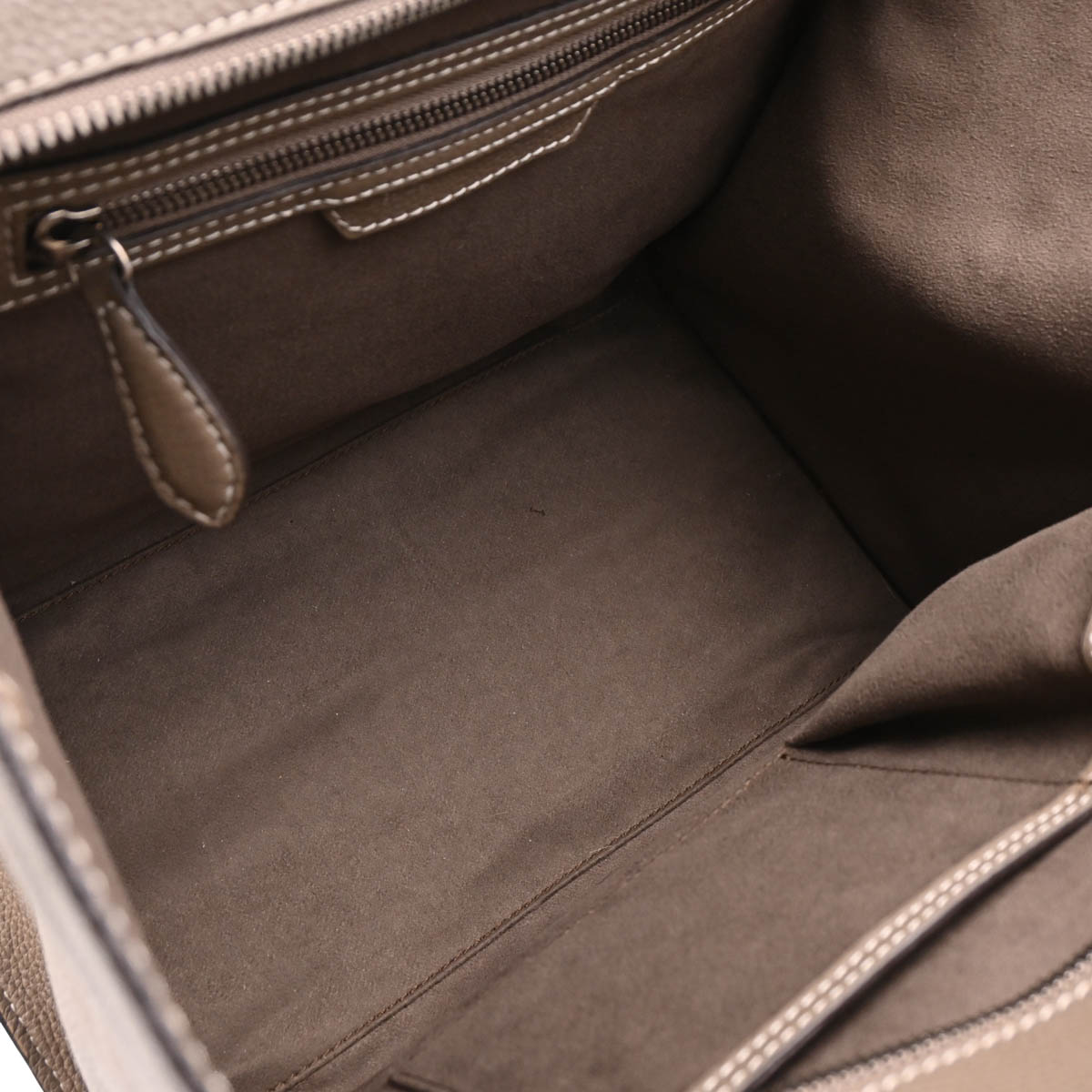 Celine Brown Leather Mini Luggage Handbag